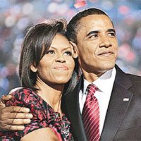 新書指奧巴馬夫婦婚姻關係過去一度出現緊張。	資料圖片