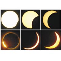 去年八月一日拍得的日全食畫面，也是內地二十一世紀首次觀測到日全食。	資料畫面