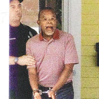 黑人教授蓋茨（左二）在寓所被警方拘捕，引爆種族爭議。	資料圖片