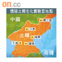 懷疑北韓生化實驗室地點