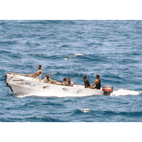 索馬里海盜猖獗，劫持船隻勒索贖金事件屢見不鮮。	資料圖片
