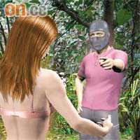 情痴逼婚模擬圖<br>１．布赫瓦爾德約女友沃森野餐，期間扮賊逼沃森脫光衣服。