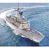 傳台灣擬向美國洽購的佩里級巡防艦。  	資料圖片