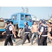 陸豐不時爆發民眾衝突，圖為當地警方處理衝突事件。	資料圖片