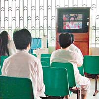 廣州有精神病院有電視供病人消閒。	資料圖片