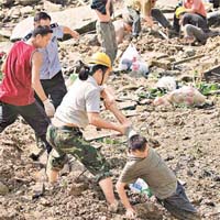 重慶城口縣 險陷泥沼