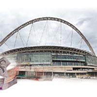 英格蘭足總考慮全面禁止球員參與足球賭博。圖為足總會址所在的倫敦溫布萊球場。	(資料圖片)