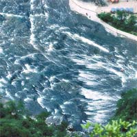 白水洋園區的淺水廣場。(新華社圖片）