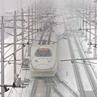 暴風雪阻慢京滬高鐵似單車
