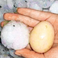 四省雨災 貴州落雹如雞蛋