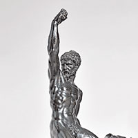 壯士黑豹銅雕像 證米高安哲羅傳世作