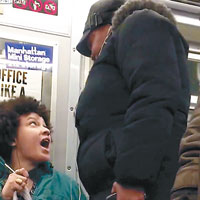 紐約地鐵惡女 霸兩位拒讓座