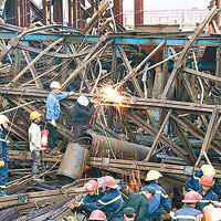 越南台塑廠塌鐵架13死28傷