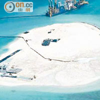 中國在南沙兩礁建50米高燈塔