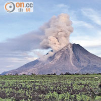 火山爆發50次不斷冒濃煙