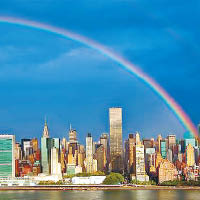 紐約世貿原址  雨後現彩虹