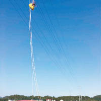 滑翔傘表演玩出禍  掛高壓電線六句鐘
