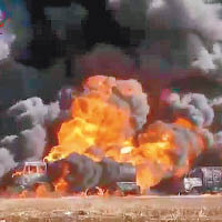 俄軍炸IS逾170輛油車