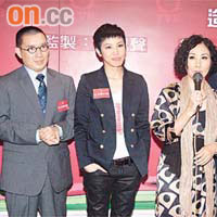 阿澤（左起）、何韻詩、阿姐及吳卓羲以新造型示人，充滿新鮮感。