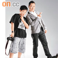  黎耀祥與兒子父子兵上陣拍纖體廣告。