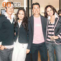 吳嘉龍（左起）、貝安琪、王敏德和馬詩慧，前晚擔任新店開幕嘉賓。