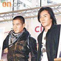 城城（左）與伊健相隔十年再合作拍《風雲Ⅱ》，更合唱主題曲。