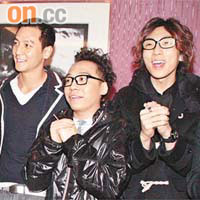 吳彥祖（左起）和農夫前晚出席《亞洲電影博覽2009》。