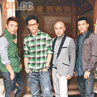 許志安（左起）、蘇永康、張衞健及梁漢文組成Big4，將於明年開騷。