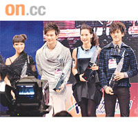  Chita（左起）、王梓軒、徐子珊及李治廷獲新人獎。
