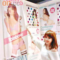 Rainbow在亞洲遊戲展內的攤位售賣其性感造型毛巾產品。