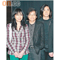 張婉婷（左起）、羅啟銳和伊健出席首映禮。