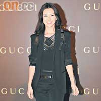 孫燕姿在新加坡出席Gucci旗艦店開幕。