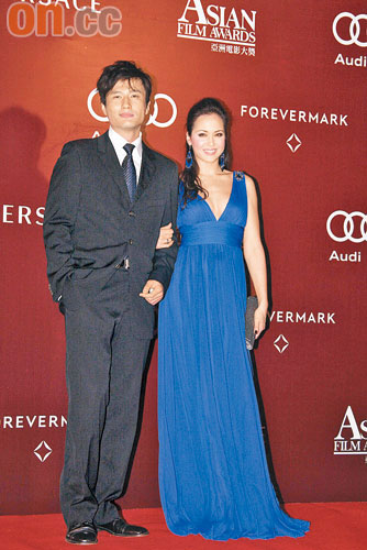 貝安琪早前與尹子維情侶檔出席《亞洲電影大獎頒獎禮》。(資料圖片)