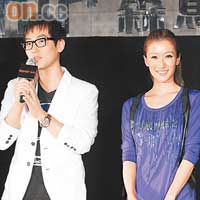 婷婷與韓星安七炫在上海出席活動。