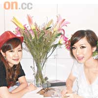 Annie（左）否認為Lavina贖身，但有意投資對方所屬的模特兒公司。