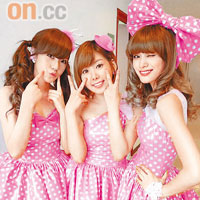 Lizzy（左起）、Raina及Nana組成的Orange Caramel，朝着亞洲出發。