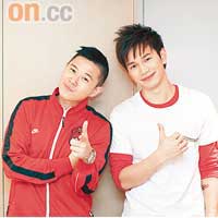 MC Jin（左）與Jonathan合作新歌，惺惺相識。