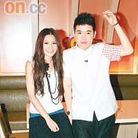  Chrissie和葉念琛為《10分試愛》「孤男寡女」約會飯局錄影。