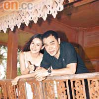 江若琳和劉青雲在泰國拍新片，大呻辛苦。