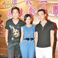 馬德鐘（左起）、江若琳和謝天華昨晚出席飯敍。