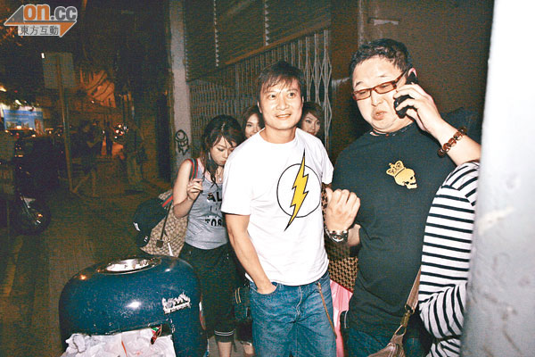  錢國偉（右起）、錢嘉樂與張韋怡曾結伴出席李珊珊的派對。(資料圖片)