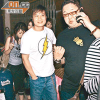  錢國偉（右起）、錢嘉樂與張韋怡曾結伴出席李珊珊的派對。(資料圖片)
