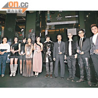  十位「傑出衣着」得主盛裝於上海出席頒獎禮。