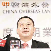中國海外主席孔慶平強調，將以審慎冷靜的態度物色土儲。