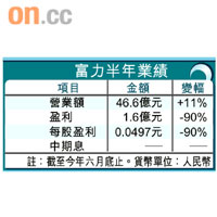 富力半年業績