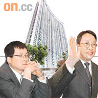 恒隆高層高伯遒（左）與袁偉良（右）購君臨四伙。	【資料圖片】
