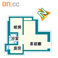 好運中心椰林閣F室面積419方呎