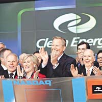 皮肯斯創辦的美國最大汽車用天然氣公司Clean Energy Fuels，○七年在納斯達克市場掛牌。