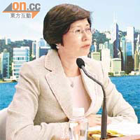 政府出招冷卻樓市，令明日拍賣的九龍兩豪宅地成績添變數。圖為地政總署署長譚贛蘭。 【資料圖片】