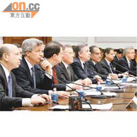美國眾議院去年初傳召接受援助的銀行舵手出席聽證會。